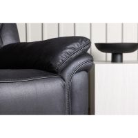 Svea Kazo verstelbare fauteuil - lederlook - zwart