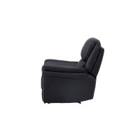 Svea Kazo verstelbare fauteuil - lederlook - zwart