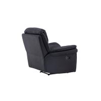 Svea Kazo verstelbare fauteuil - lederlook - zwart