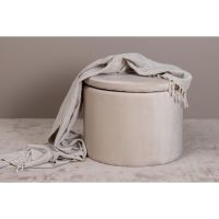 Svea Blaze poef - velvet - beige