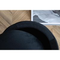 Svea Zara poef - velvet - zwart