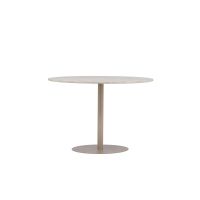 Svea Zuna ronde eettafel - ø110 cm - marmerlook - beige