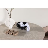 Svea Zuna ronde eettafel - ø110 cm - marmerlook - beige