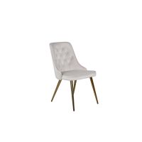 Svea Zelano eetkamerstoel - gouden poot - velvet - beige