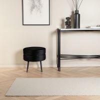 Svea Zane hocker - velvet - zwart