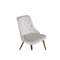 Svea Zelano eetkamerstoel - gouden poot - velvet - beige
