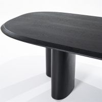 Eleonora Organische eettafel Walter - eiken - 300x120 cm - zwart