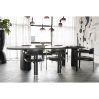 Eleonora Organische eettafel Walter - eiken - 300x120 cm - zwart