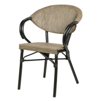 Maria terrasstoel met armleuning zwart van het woonmerk Project Y