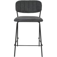 Puur Viken barstoel 65 cm donkergrijs zwart