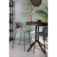 Puur Viken barstoel 65 cm grijs zwart