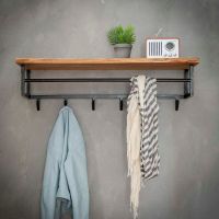Fraaai Carter kapstok met 6 haken en hoedenplank