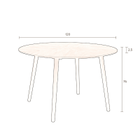 Dutchbone Clover eettafel rond 120cm