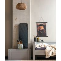 Woood Doutzen spiegel metaal 110x40 cm zwart