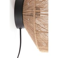Light & Living Lyra wandlamp Ø31x31 cm - naturel+mat zwart