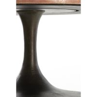 Light & Living Dolin bijzettafel Ø75x38 cm - rood travertin/donkerbruin