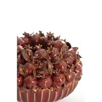 Light & Living Pomegranate vaas deco Ø28,5x23 cm - keramiek bordeaux