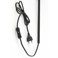 Light & Living Lukaro wandlamp 28x20x65 cm - glas smoke+mat zwart