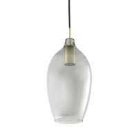 Light & Living Lukaro hanglamp 3L 100x16,5x32 cm - antiek brons/glas smoke
