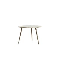 Light & Living Zeca bijzettafel Ø59x41 cm - taupe marmer+antiek brons