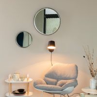 Puur Janice ronde spiegel M - zwart - OUTLET B