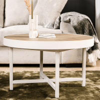 Jilke salontafel rond eiken 74 cm van het woonmerk Vurna