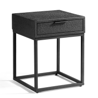 Jinthe nachtkastje 1L zwart staal 40x40x50 cm van het woonmerk Vurna