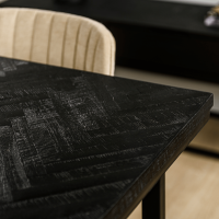 Jolan eettafel teakhout zwart van het woonmerk Vurna