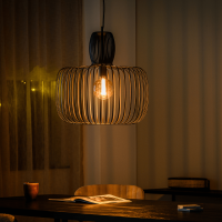 Juliette hanglamp zwart staal 55 cm van het woonmerk Vurna