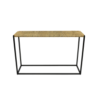 Kick Fay industrial sidetable - zwart - gevlochten - touw
