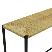 Kick Fay industrial sidetable - zwart - gevlochten - touw