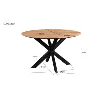 Livingfurn Eettafel Oslo Rond Naturel 130 cm