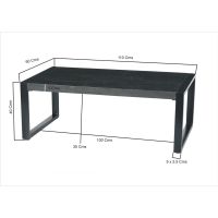 Livingfurn Norris salontafel 110x60 cm - zwart