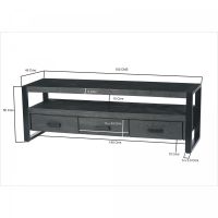 Livingfurn Norris tv-meubel 150 cm - zwart