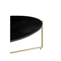 Livingfurn Salontafel Anthony 110 cm - zwart/goud