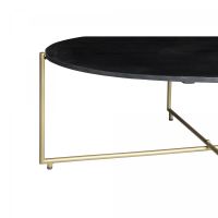 Livingfurn Salontafel Anthony 110 cm - zwart/goud