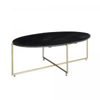 Livingfurn Salontafel Anthony 110 cm - zwart/goud