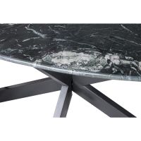 Livingfurn Eettafel Marble Zwart 180 cm Ovaal