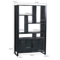 Livingfurn Norris stellingkast 110 cm - zwart