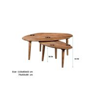 Livingfurn Xavier organische salontafels - set van 2