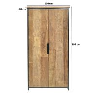 Livingfurn Tomar kast - 185 cm - naturel - hout