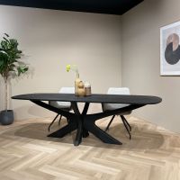 Livingfurn Montreaux eettafel 220cm - zwart
