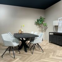 Livingfurn Montreaux eettafel 220cm - zwart