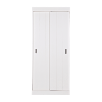 Plankenkast Row met Schuifdeuren Wit van het woonmerk WOOOD