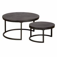 Tower Living Viola salontafel set rond vanaf 55 cm - zwart