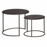 Tower Living Spello bijzettafel set rond vanaf 45 cm - grijs
