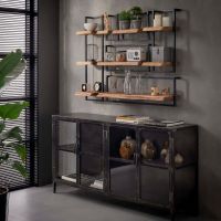 Fraaai Woody metaal wandplank 40 cm