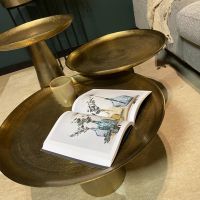 Starfurn Ronde salontafel Daisy - ø50 cm - antiek goud