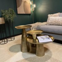 Starfurn Ronde salontafel Daisy - ø50 cm - antiek goud