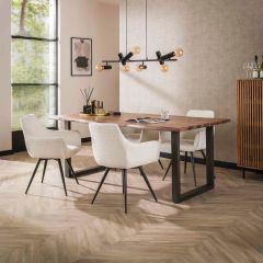 Cilta draaibare armstoel boucle van het woonmerk Fraaai